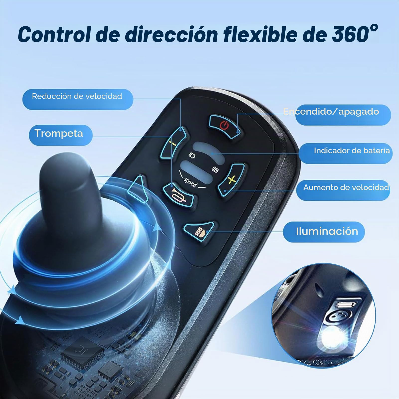 Silla de ruedas eléctrica plegable, divisible, 2 sillas de ruedas eléctricas de 12Ah para, con luz LED y funda protectora, 51 cm de ancho del asiento, silla de ruedas eléctrica plegable