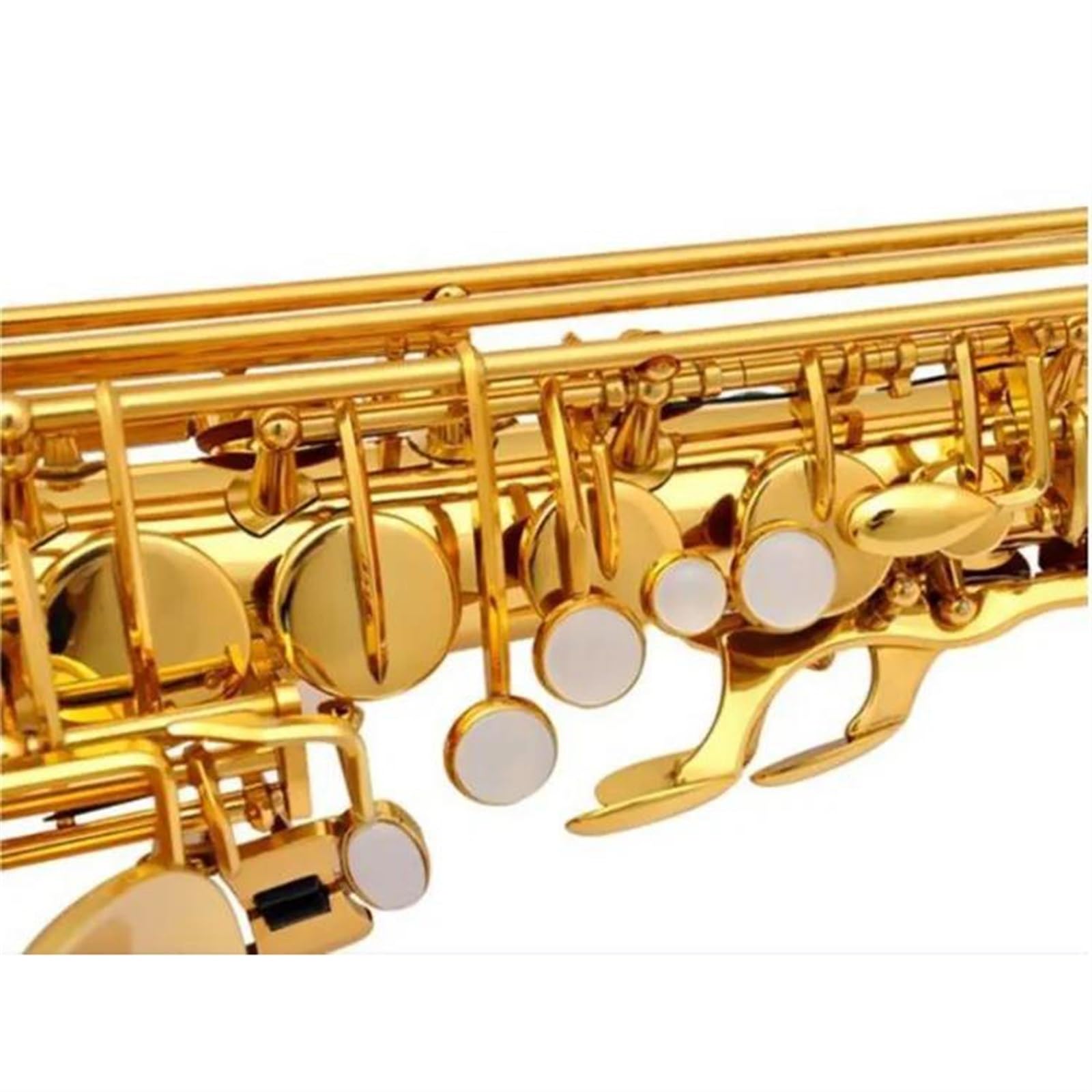 Saksofon altowy Eb Tune Mosiężny Instrument muzyczny Złota powierzchnia lakieru E-płaski saksofon z akcesoriami do futerału profesjonalny Saksofon
