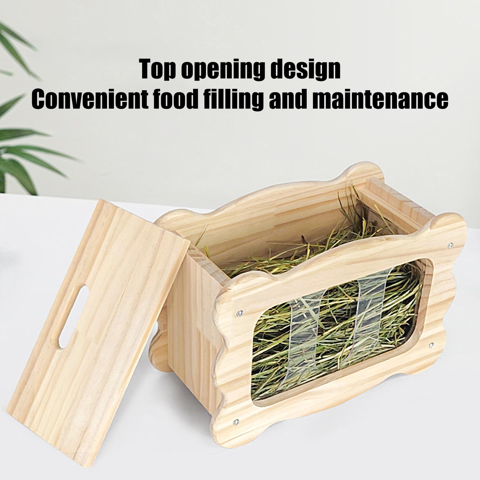 Râtelier à Foin pour Lapins Accessoires de Cage Grande Capacité pour Petits