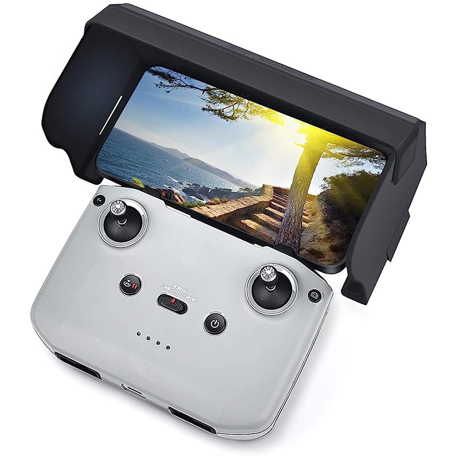 Sun Hood Sunshade for DJI Mini 2 / Mavic Air 2 / Air 2s/Mavic 3/Mini 4k/Neo 2 Drone Remote Control Sun Shield Sunlight Cover for Samsung/iPhone 12/ SE/ 6S Smartphone
