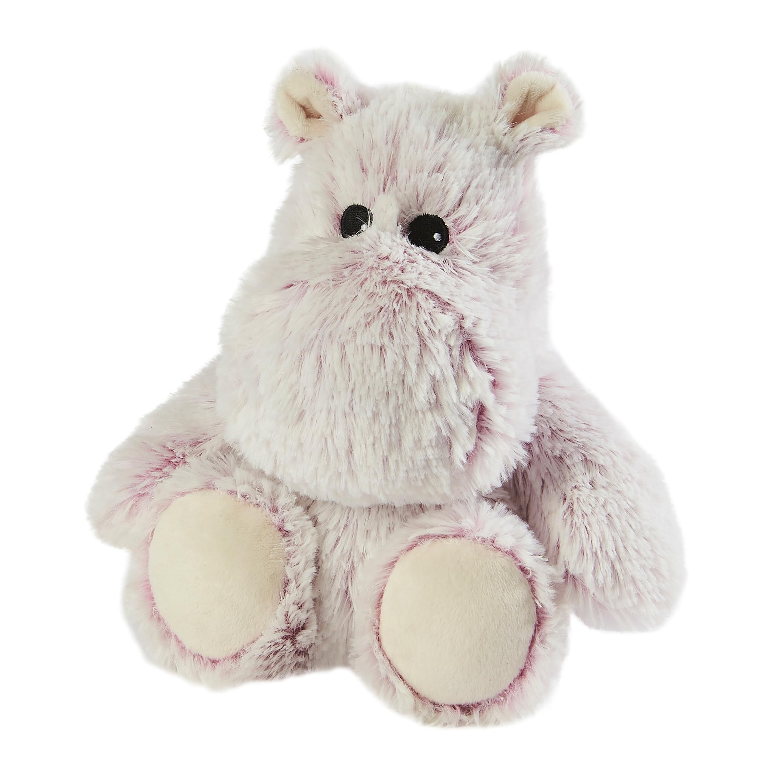 Warmies Peluche Ippopotamo Marshmallow, Orsacchiotto Pesato Completamente Riscaldabile con Profumo di Lavanda Francese, Peluche Sacco di Grano Utilizzabile nel Microonde, Taglia Junior