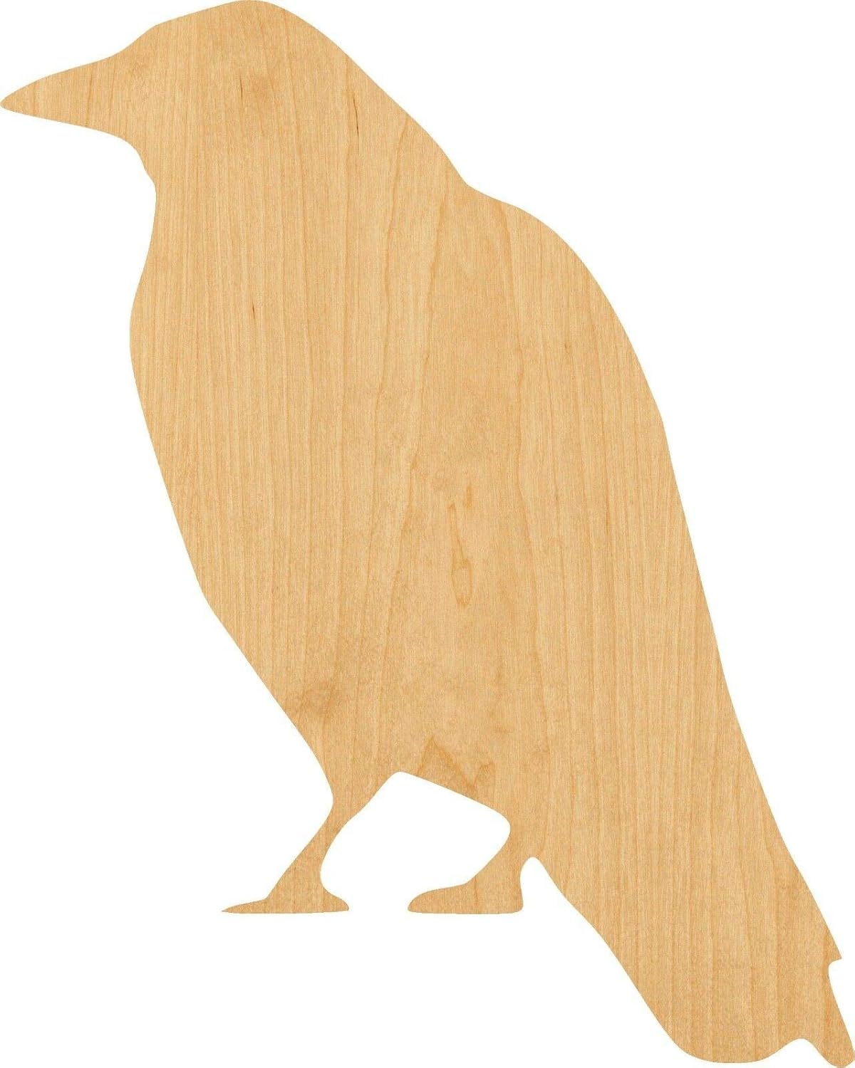 Raven 2 Laser Cut Out Wood Shape Craft Supply - Woodcraft -Thickness:1/8 Inch - Size:6