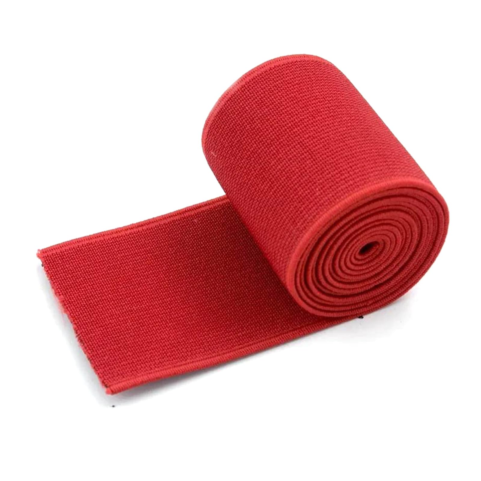 Bandas elásticas Banda elástica Ancha y Plana Banda elástica for decoración de Prendas, 5 Metros, 1,4 mm de Grosor, 50 mm, Color Rojo, for Costura DIY.(Rosso)
