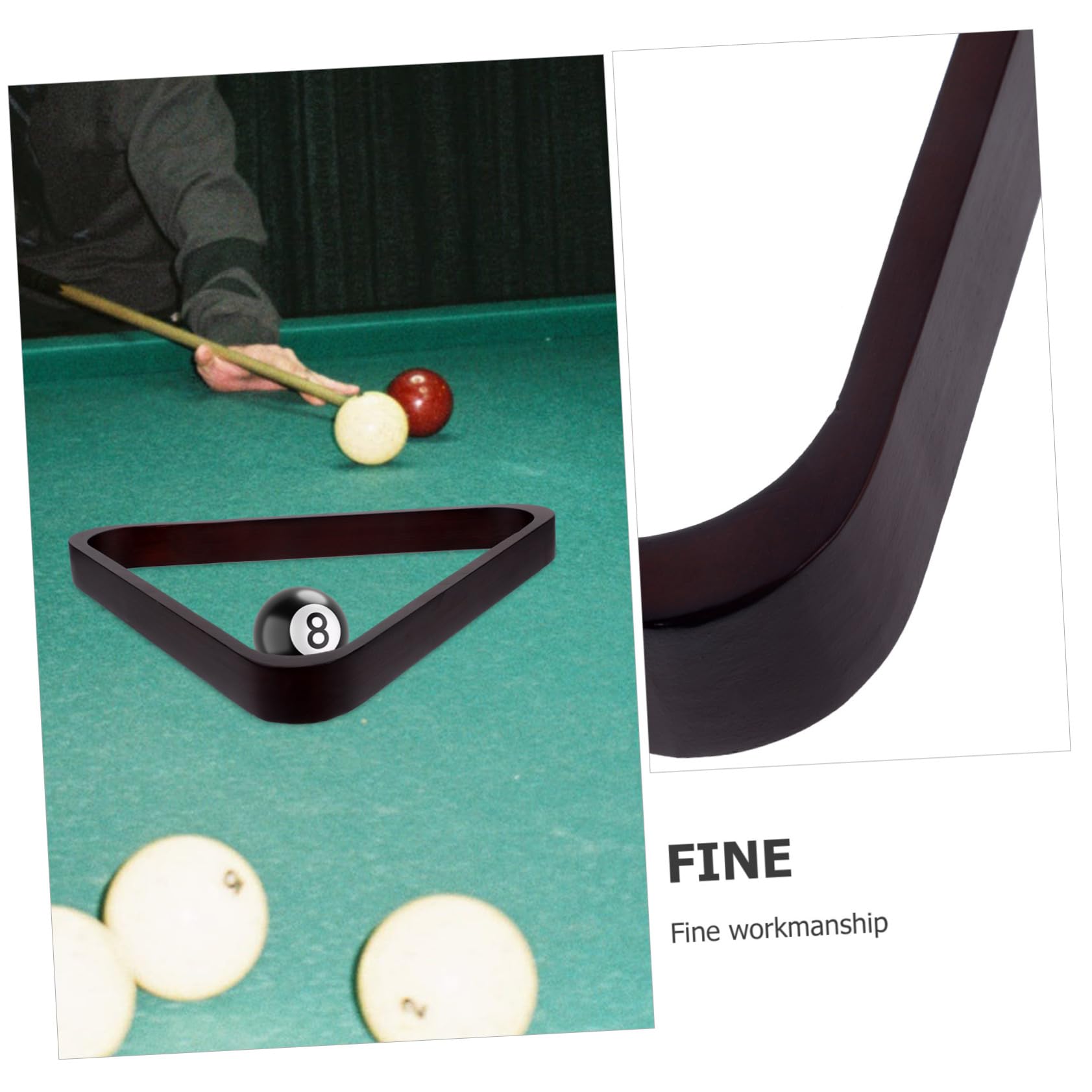 Mipcase Wooden Pool Table Triangle Billiard Rack Billiard Ball Rack Mini Billiard Organizer