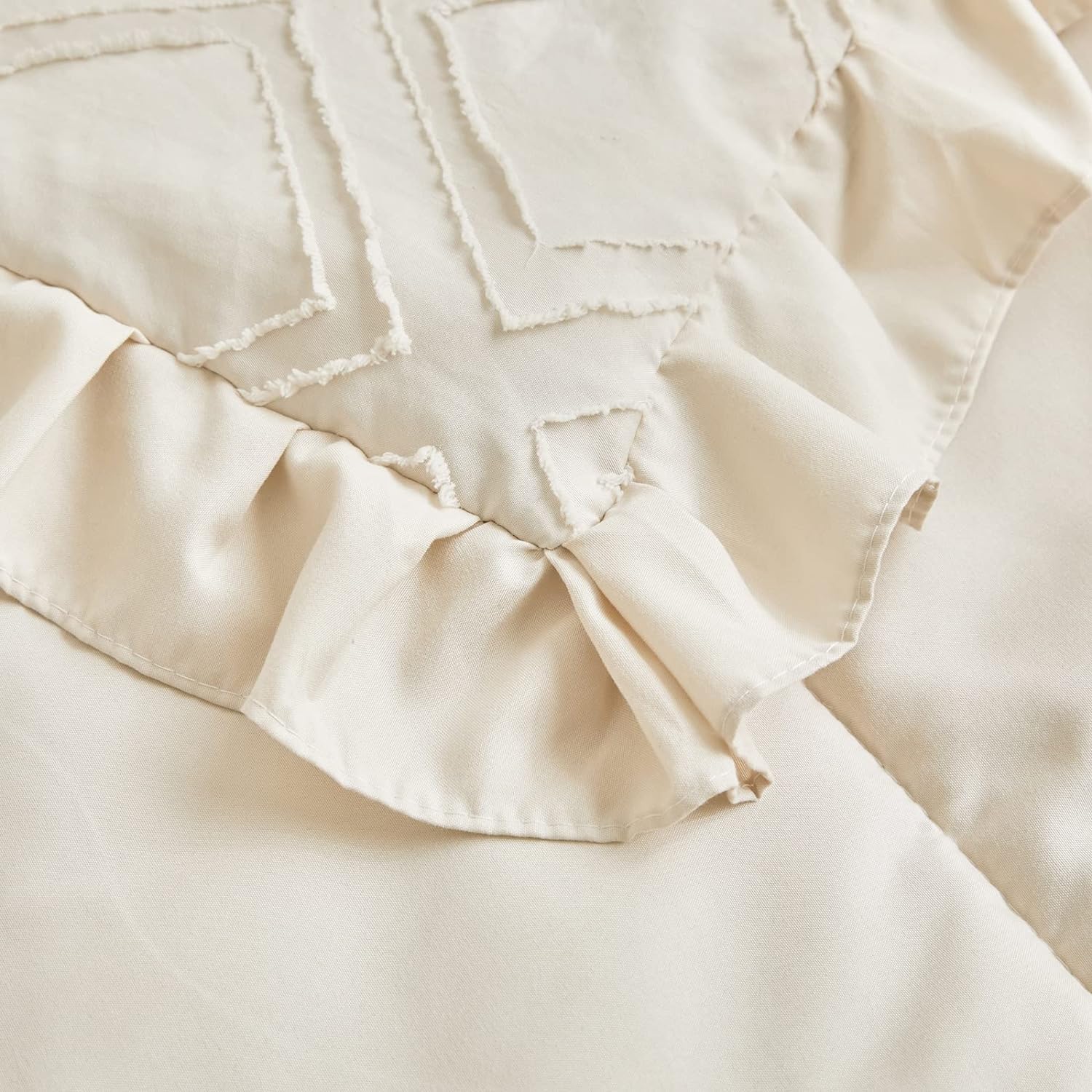 Juego de ropa de cama para cuna pequeña de 3 piezas, edredón acolchado con volantes y sábana bajera ajustable y falda de cama con volantes, bonita ropa de cama desgastada para bebé, solo para cuna,