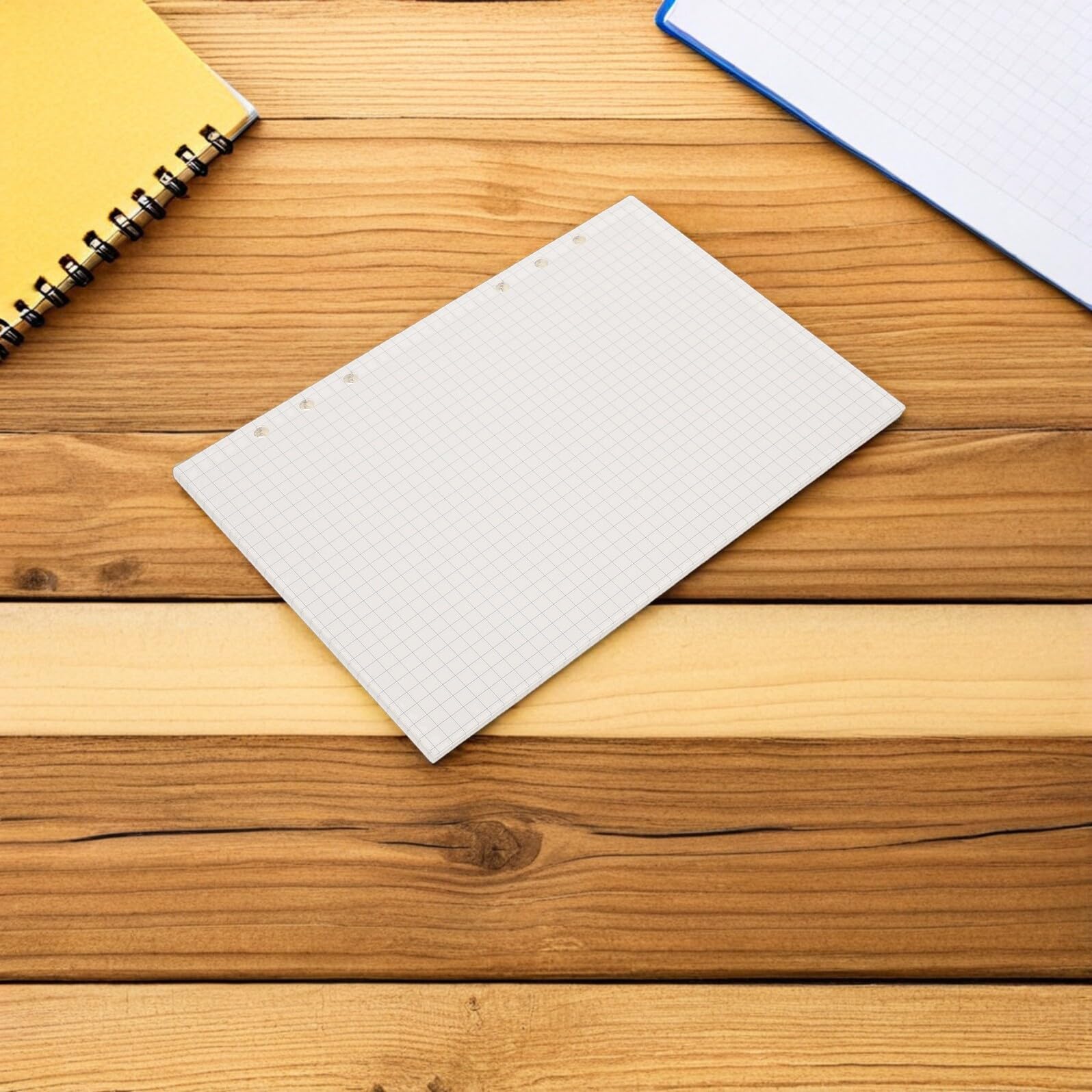 6stücke Liniertes Papier für Ordner Planer-einlagen Notizbuch-einlagen Blanko-nachfüllblätter Kariertes Notizbuchpapier