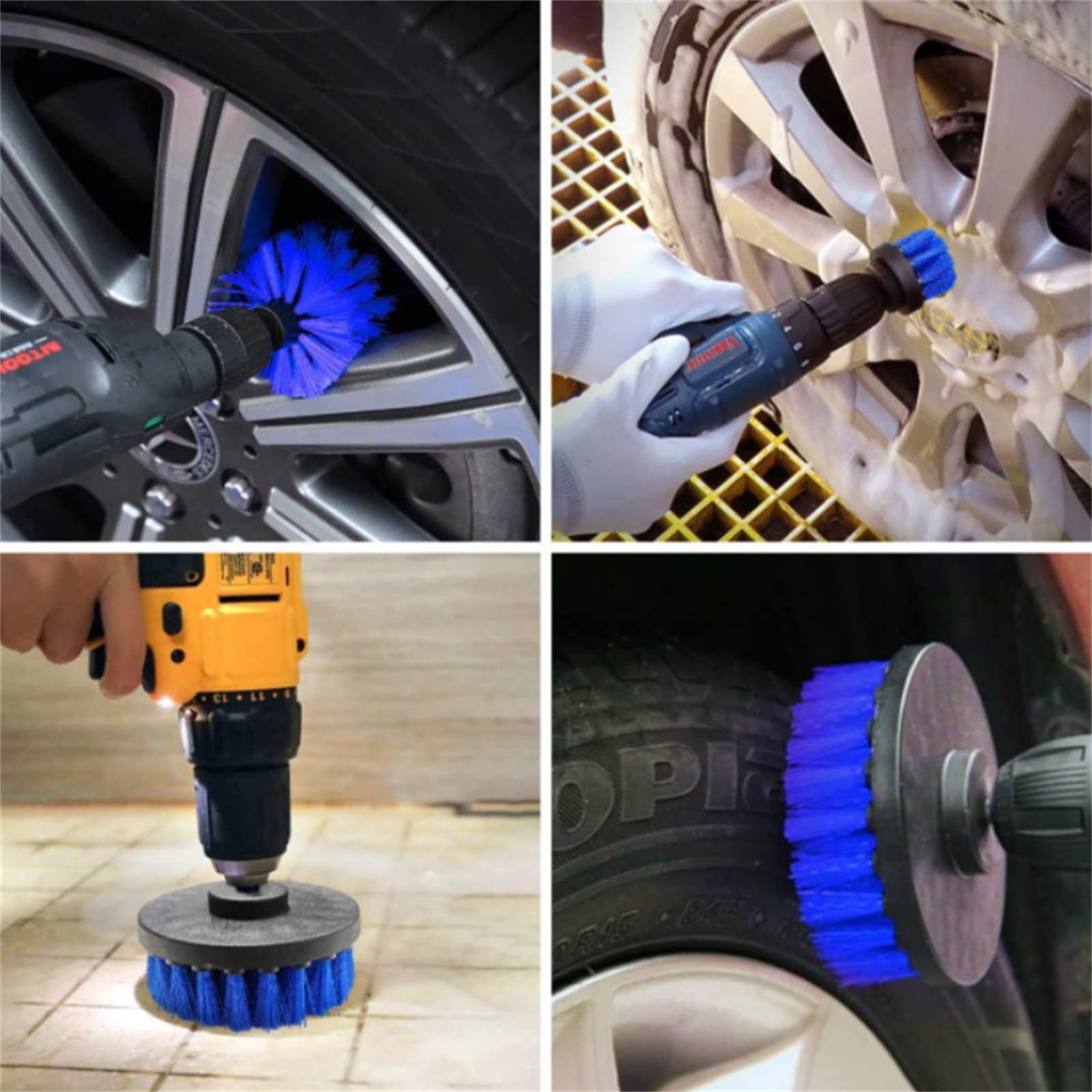 20 Piezas Kit De Limpieza Interior Del Automóvil Kit De Detalles Del Automóvil Para Limpiar Ruedas, Neumáticos, Tablero De Instrumentos, Cepillos De Detalle De La Alfombra Del Motor