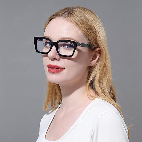 Miniatura 13 de DXYXYO Reading Glasses 0.50 Women Blue Light Blocking Men Square Computer Readers 3 Pack Fashion Oprah