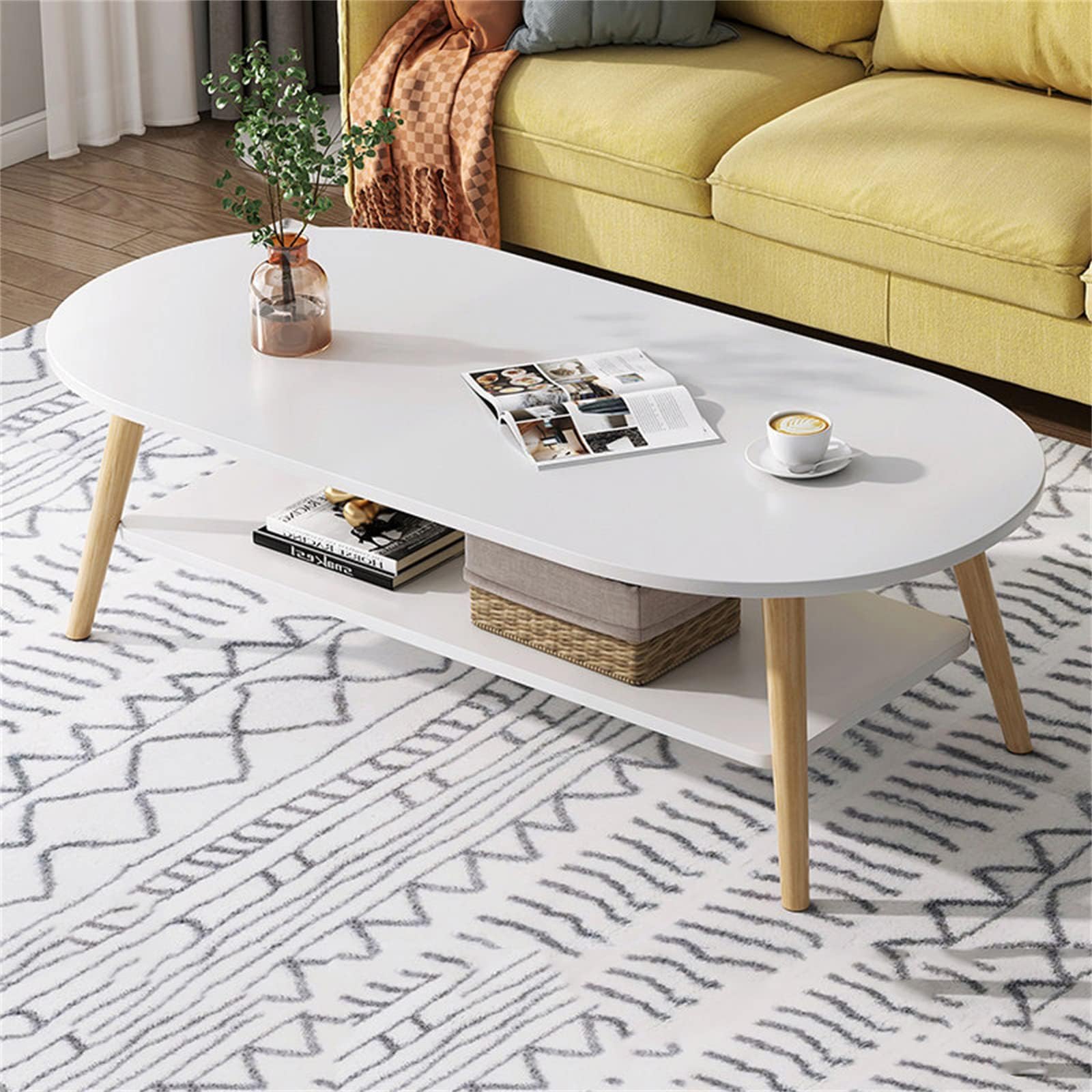 Salontafel Zenga Zwart/Bruin Eiken 120cm met opbergruimte / Ventura Design - Ventura Design