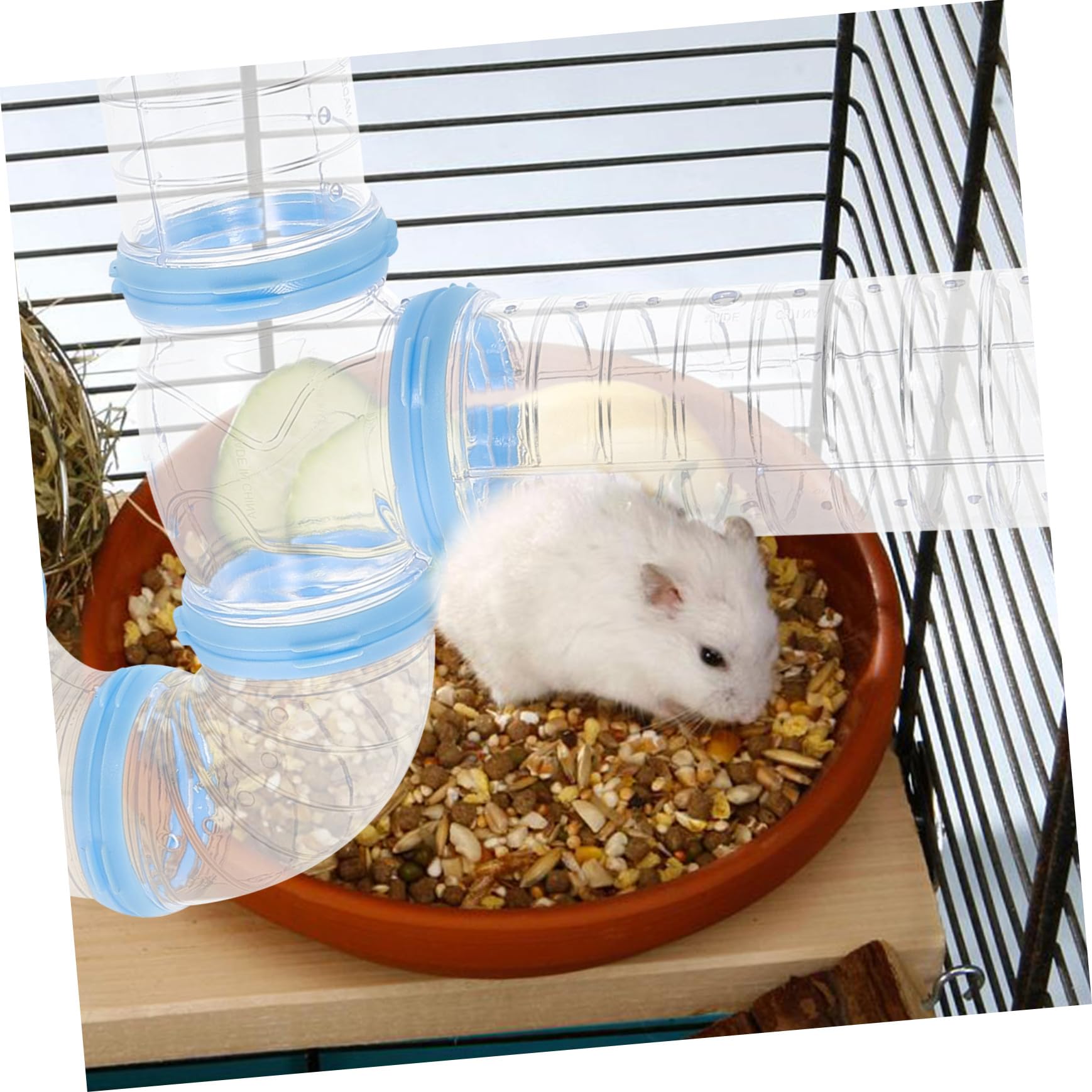 Hamsterröhren und Tunnel Verbindbare Selbstgemacht Rohre aus Kunststoff 2 Satz als Sicherer Spiel und Bewegungsbereich für Kleine Haustiere im Tierkäfig