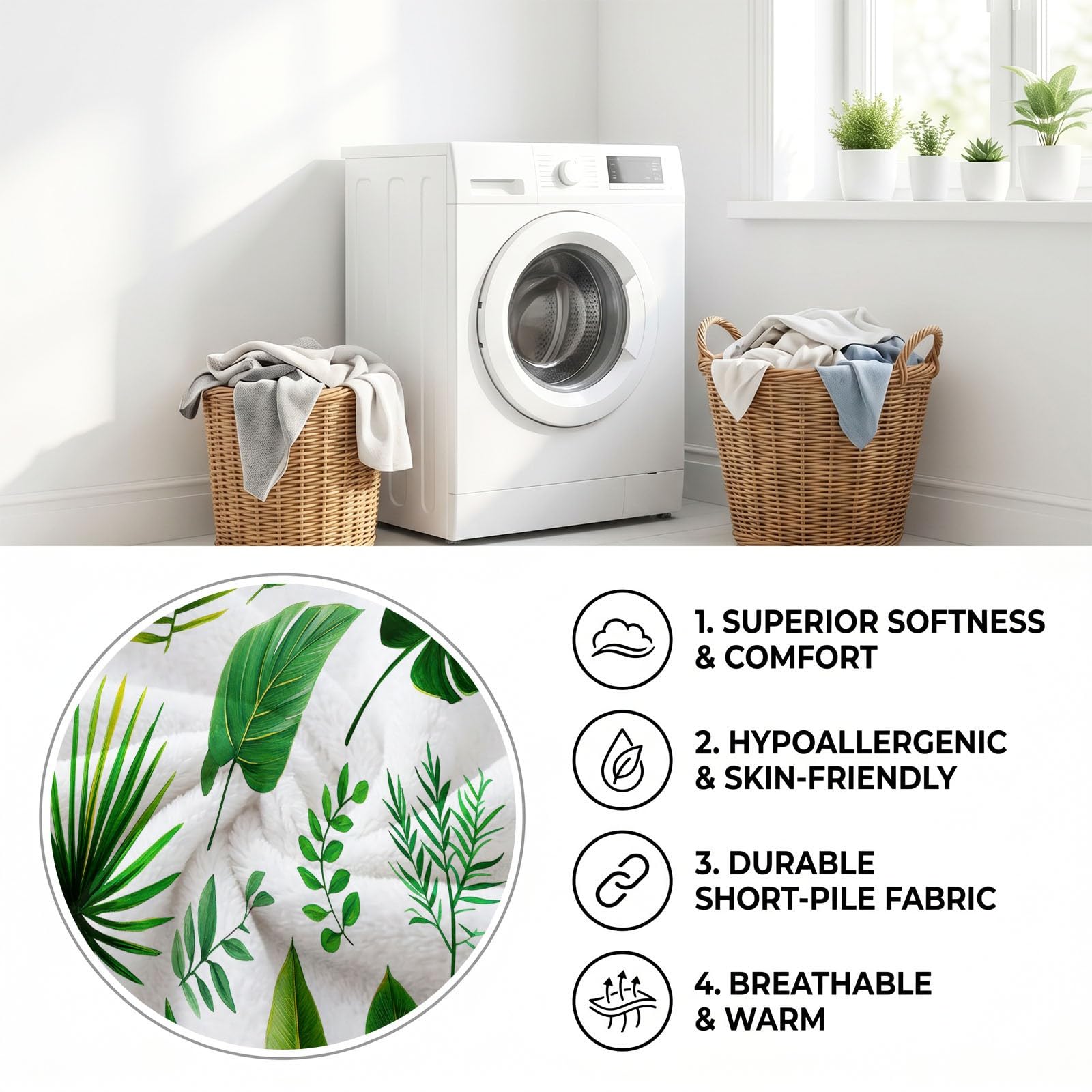 Generisch Monstera liście palmowe flanelowy koc na sofę i łóżko