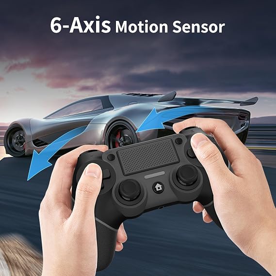Wireless Controller for Ubsvaky PS4, Paddle Wired P-4 Pro Controller, Black P-4 Controller Accessories, P-4 Accessories Perfectly Adaptive Full Version 4/4 Pro/Slim.