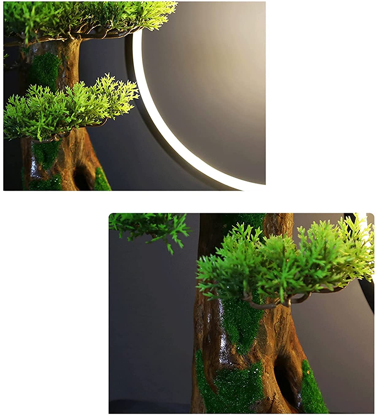 Plantas Artificiales De Interior En Maceta De 53 Cm, Hermosas Plantas De Pino Bonsái Luminosas, Ideales para Decorar La Mesa..