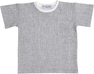 تيشرت صيفي للاطفال من القطن، بجيب امامي، للجنسين، (من 1 الى 4 سنوات)