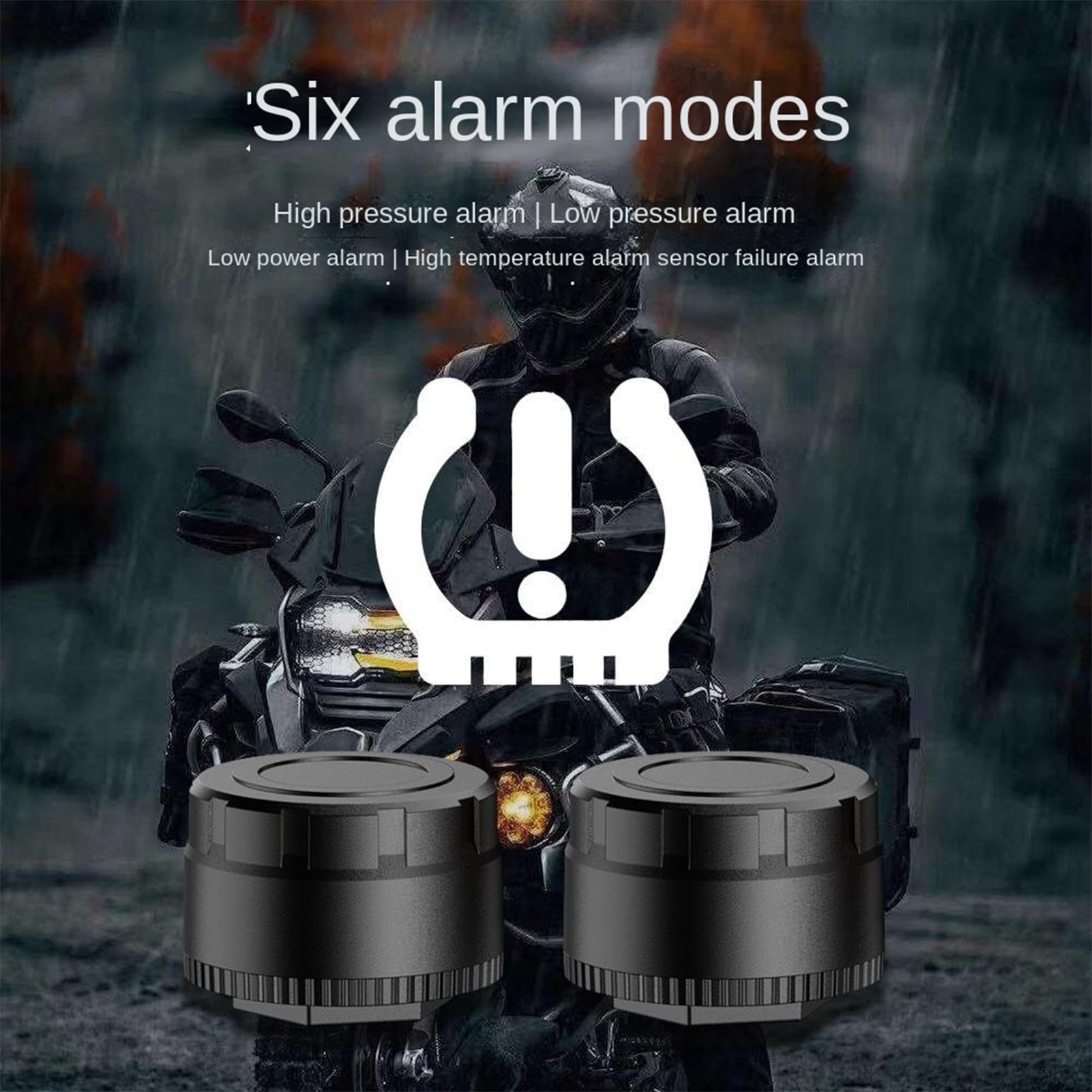 Medidor de Presión Neumático | Inalámbrico | Tiempo Real | Sistema preciso de neumáticos para motocicletas, scooters, garajes todoterreno y viajes diarios
