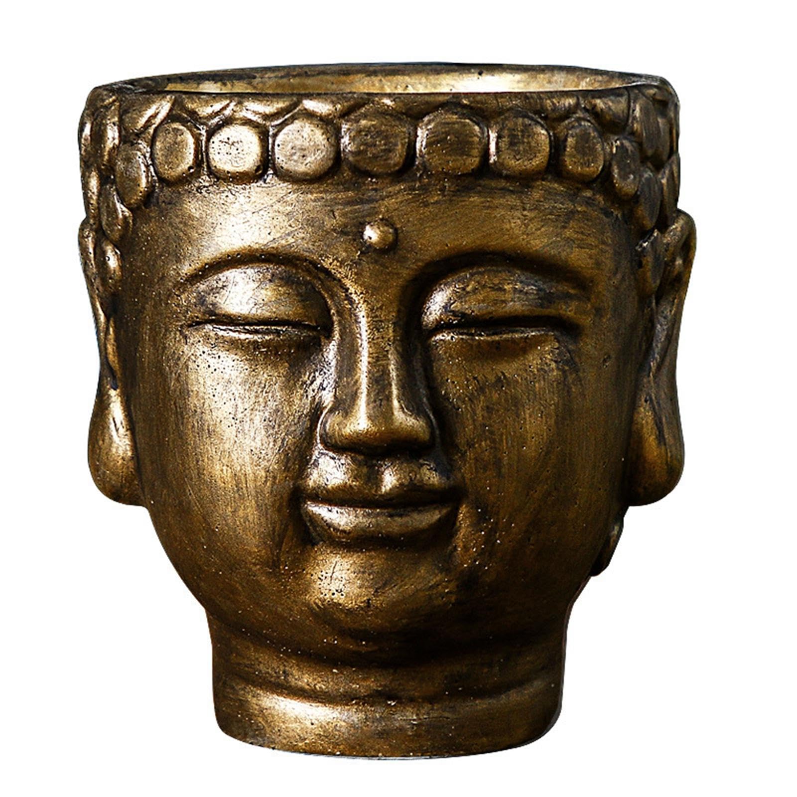 Buddha Kopf Zement Blumentopf – Kleiner Sukkulententopf Für Fensterbank, Schreibtisch & Wohnzimmer
