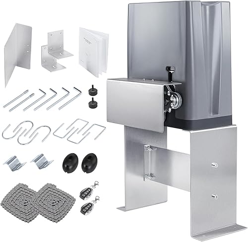 CO-Z Abridor automático de puerta corredera de 1800 libras con 2 controles remotos, motor eléctrico de puerta deslizante de entrada, kit completo de