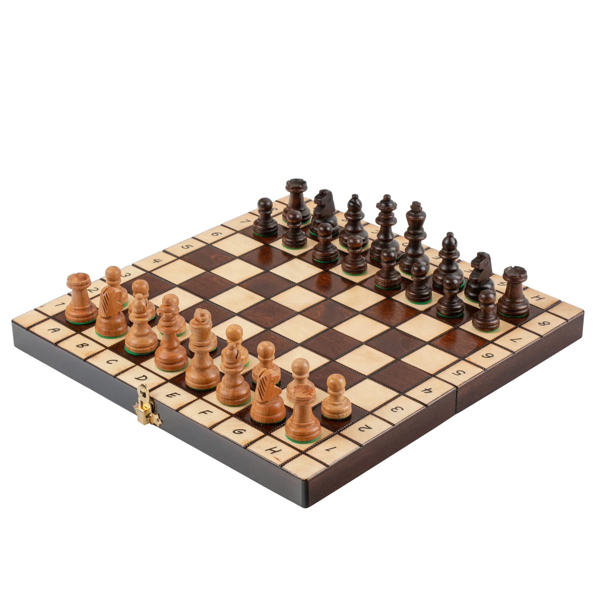 Master Of Chess Ajedrez De Viaje 2 En 1 – Tablero 35 Cm, Piezas De Madera De Haya, Incluye Damas, Para Niños Y Adultos, Estuche Portátil