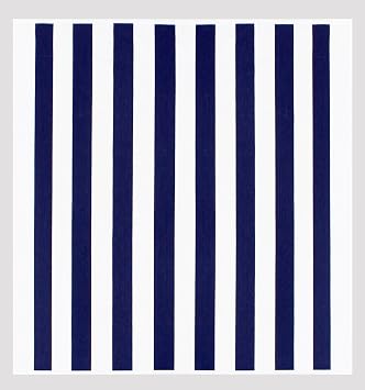 COTTON CRAFT Oversized Extra Wide Beach Towel - 58x68 Big & Huge - Beach Blanket Towel for Two - 100% Cotton Velour Thick Plush 450 GSM Super Soft Luxury - Pool Picnic Bath Towel - Cabana Stripe Navy