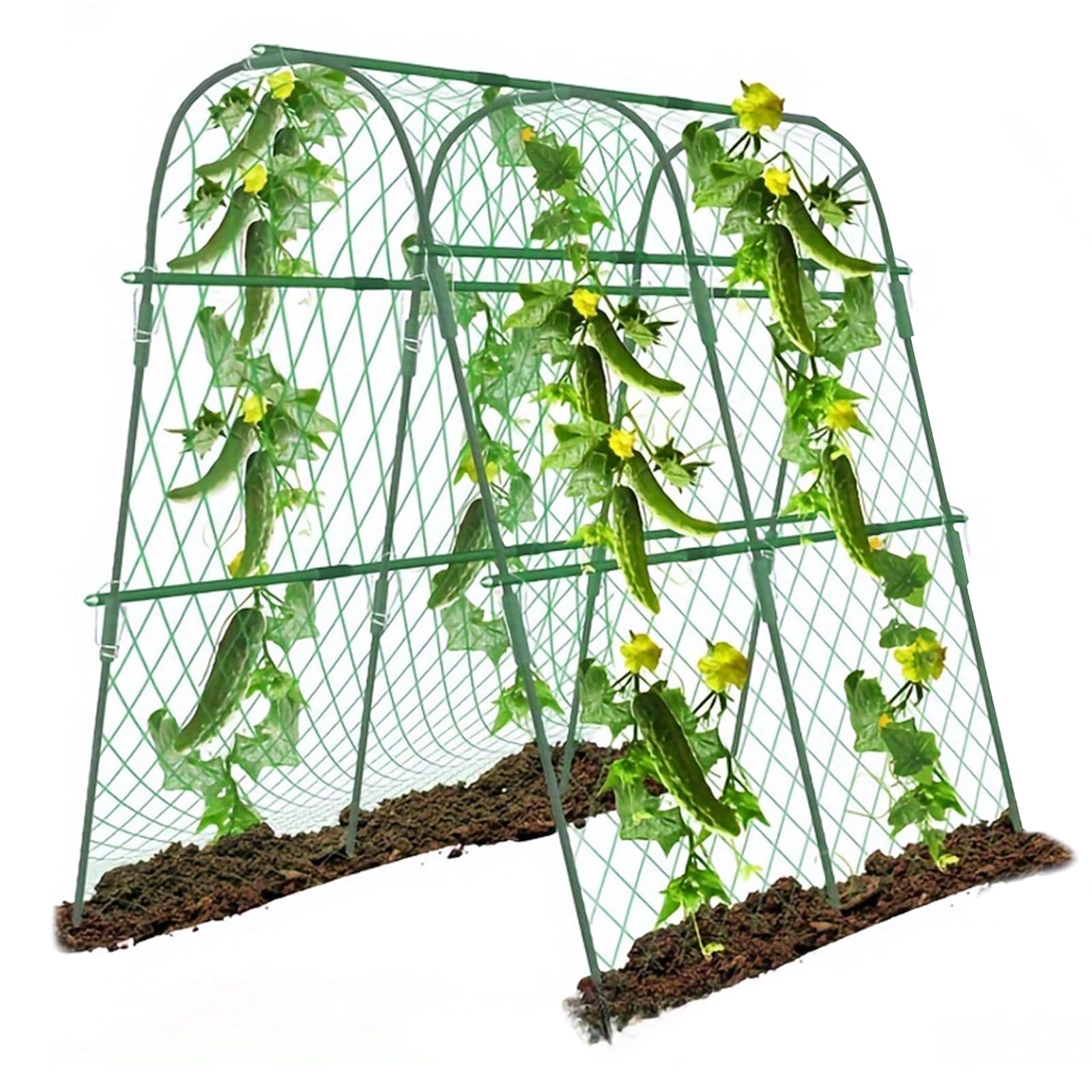 U-Shape Cucumber Trellis for Climbing Plants, Garden Trellis (120x120cm)