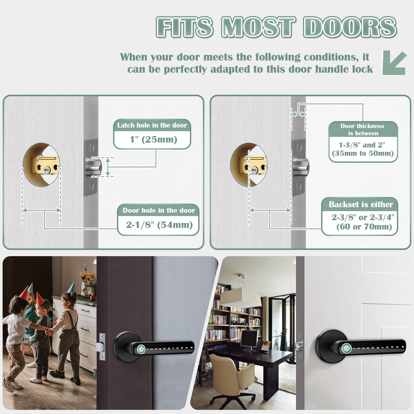 Sart Door Handle Lock With Keypad: Yairy Fingerprint Sart Knob - Keyless Entry Digital Lock - View #11