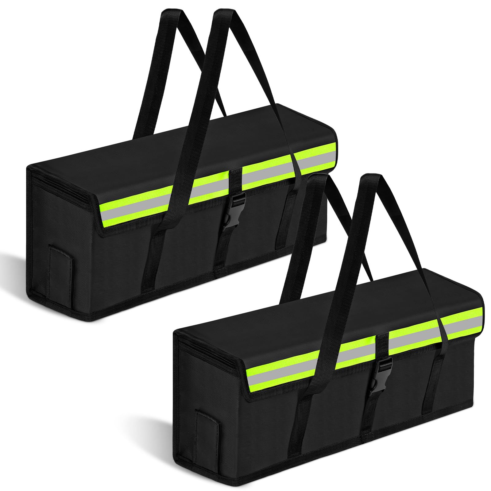 2 Pezzi Borsa di Sicurezza della Batteria Lipo, 49×15×15 cm, Prova di Fuoco ed Esplosione, Lipo Safe Bag Fireproof, Grande capacità per Ricarica e Stoccaggio della Batteria Ebike