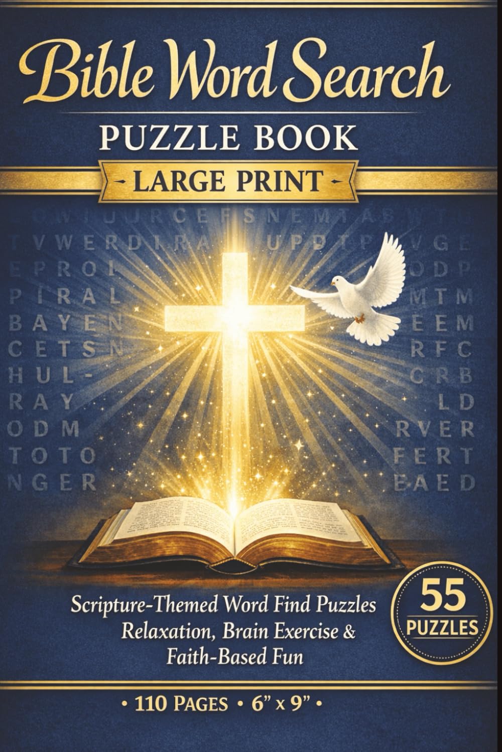 Bible Word Search Puzzle Book Large Print: Scripture-Themed Word Find Puzzles for Relaxation, Brain Exercise & Faith-Based Fun
