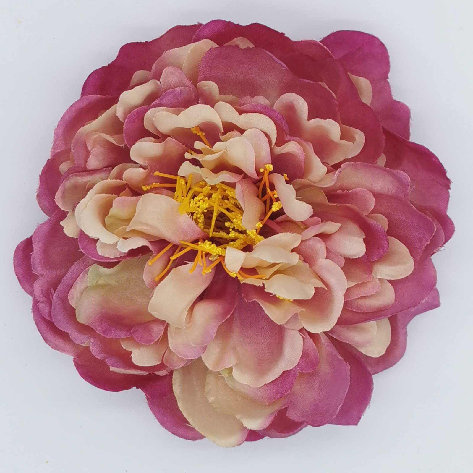 Peony Flower Hair Clip Hanfu Hairpin Bridesmaid Pin up Flower Brooch Party Wedding Decor (one size, rose red)