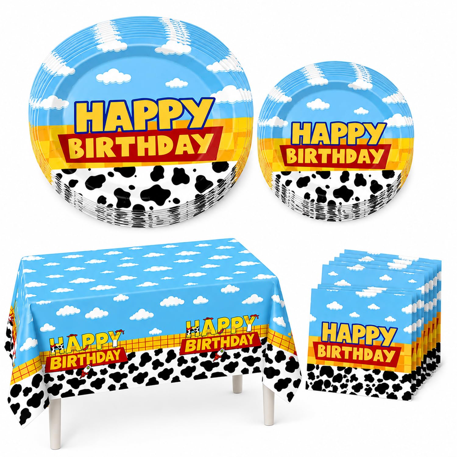 41 Pcs Cartoon Story Birthday Supplies Party Tableware Set