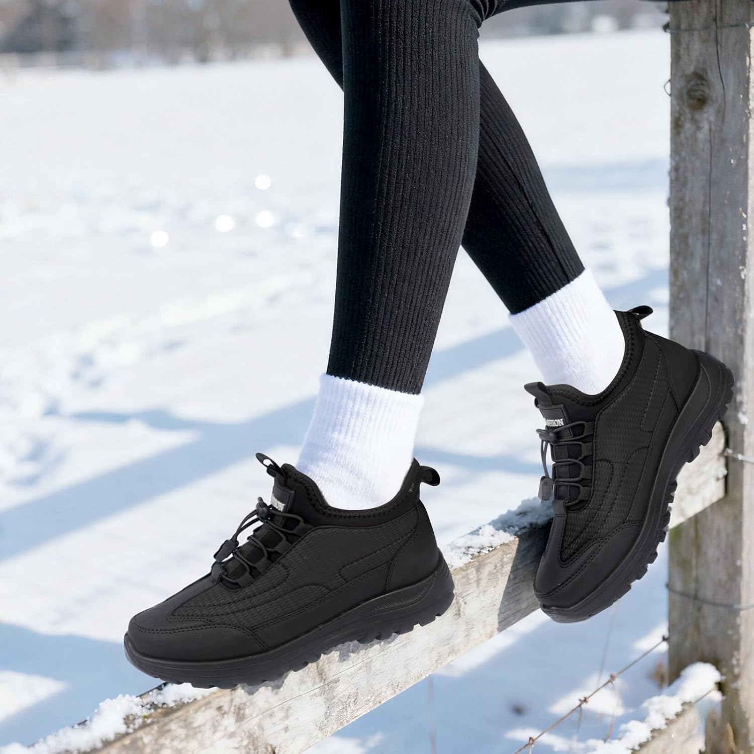STUNAHOME Winter Boots for Women Waterproof Slip On Snow Boot Fur Warm - Walking Comfortable Ankle Boot for Women