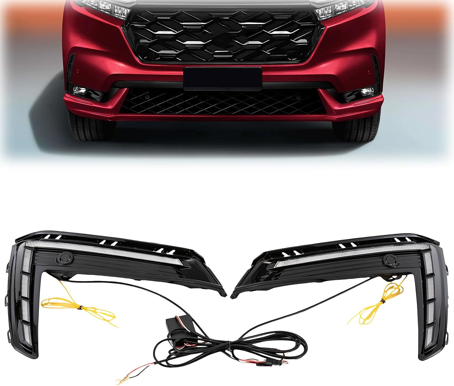 WUSILILU LED Fog Lamp Pair with Daytime Running and Turn Signal for Honda CR-V 2023–2024