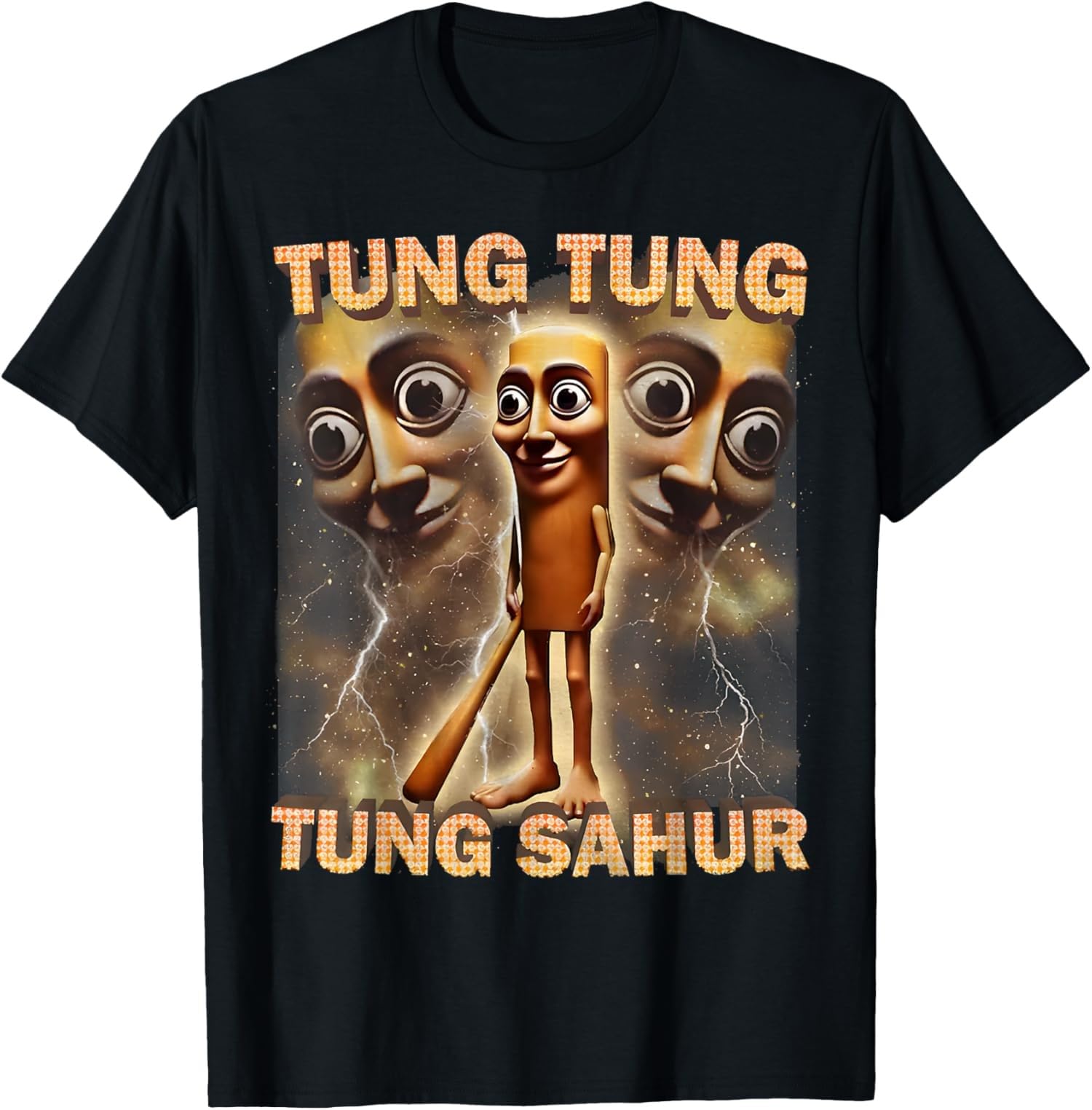 Yaasimoule Unisex Multicolour Tung Tung Tung Sahur Funny Meme Brainrot Humor Gen Z T-Shirt