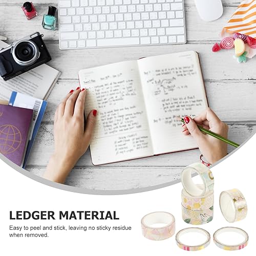 Miniatura 4 de VILLCASE Washi Tape 7 Rolls Decorative Adhesive Tape Paper Masking Tape for DIY Art Project Craft Gift Wrapping Tape Scrapbook
