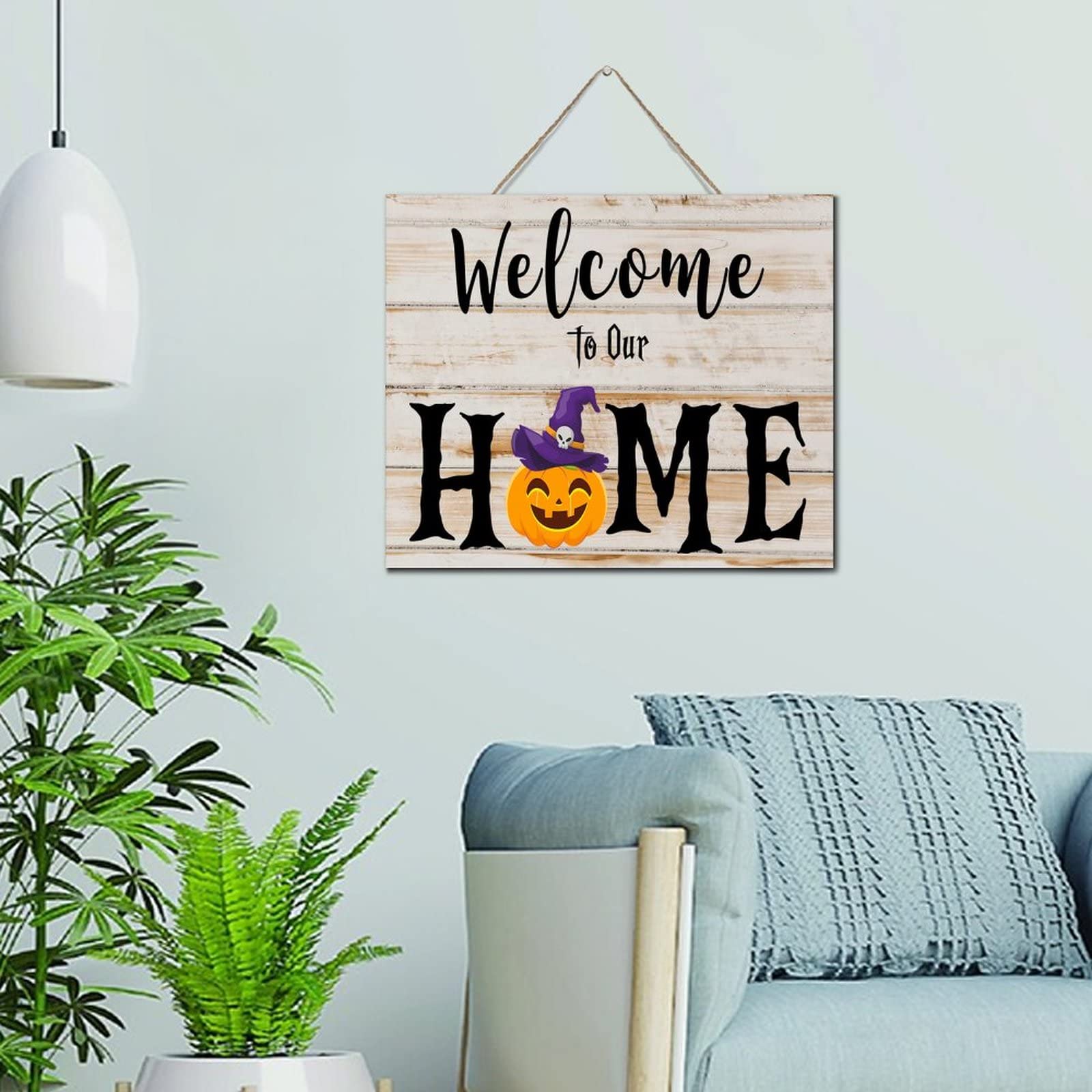 Panneau décoratif bois Welcome to Our Home pour des fêtes en famille