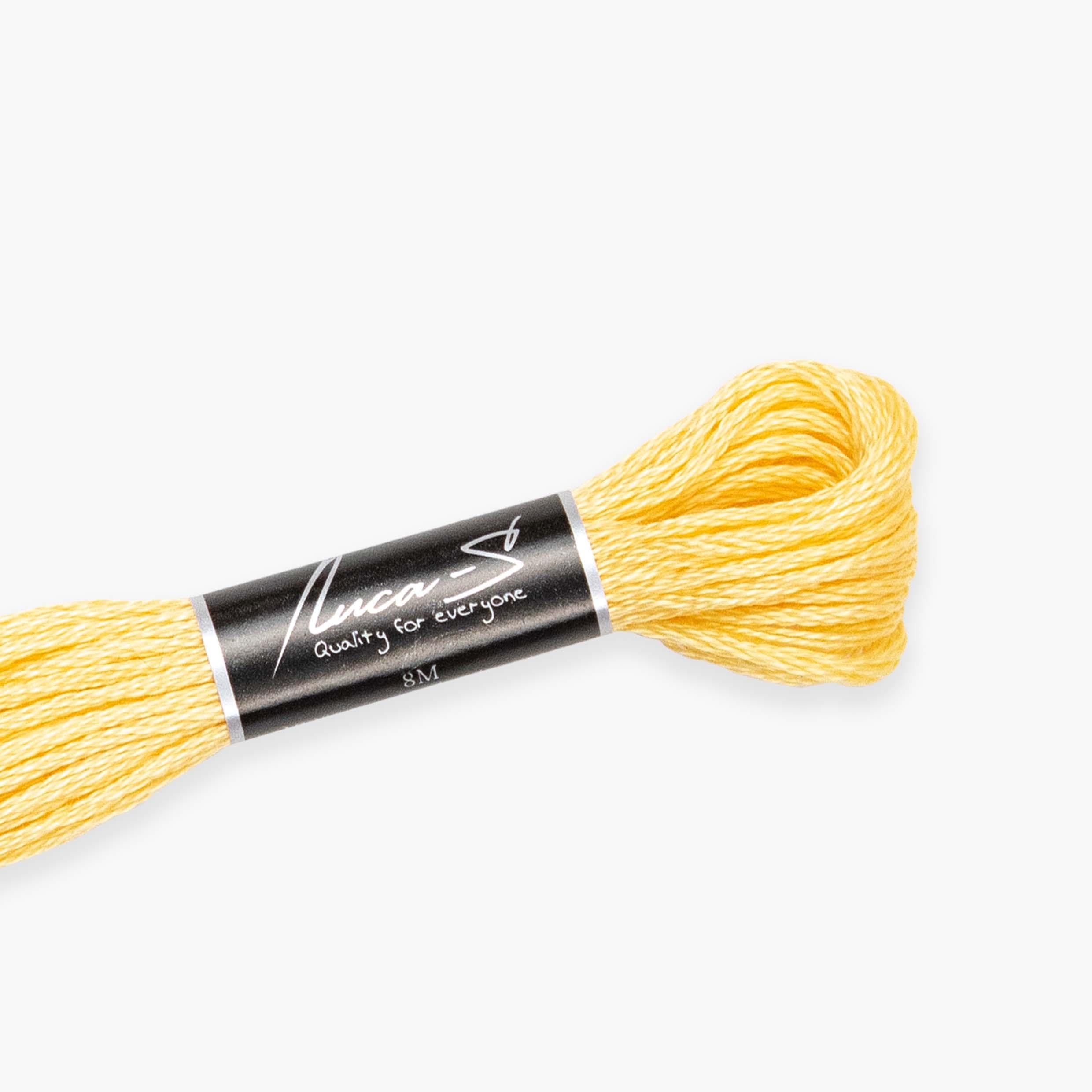Premium Embroidery Thread Luca-S, 100% Giza Cotton, Oeko TEX Certified Stranded Cotton - 352 / DMC 3855 / Anchor 311