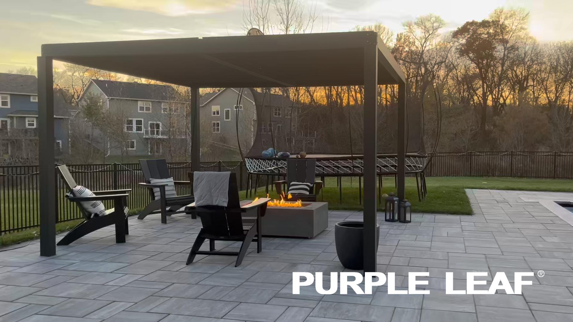Amazon.com: PURPLE LEAF Louvered Pergola 94AS 12' x 12' Outdoor