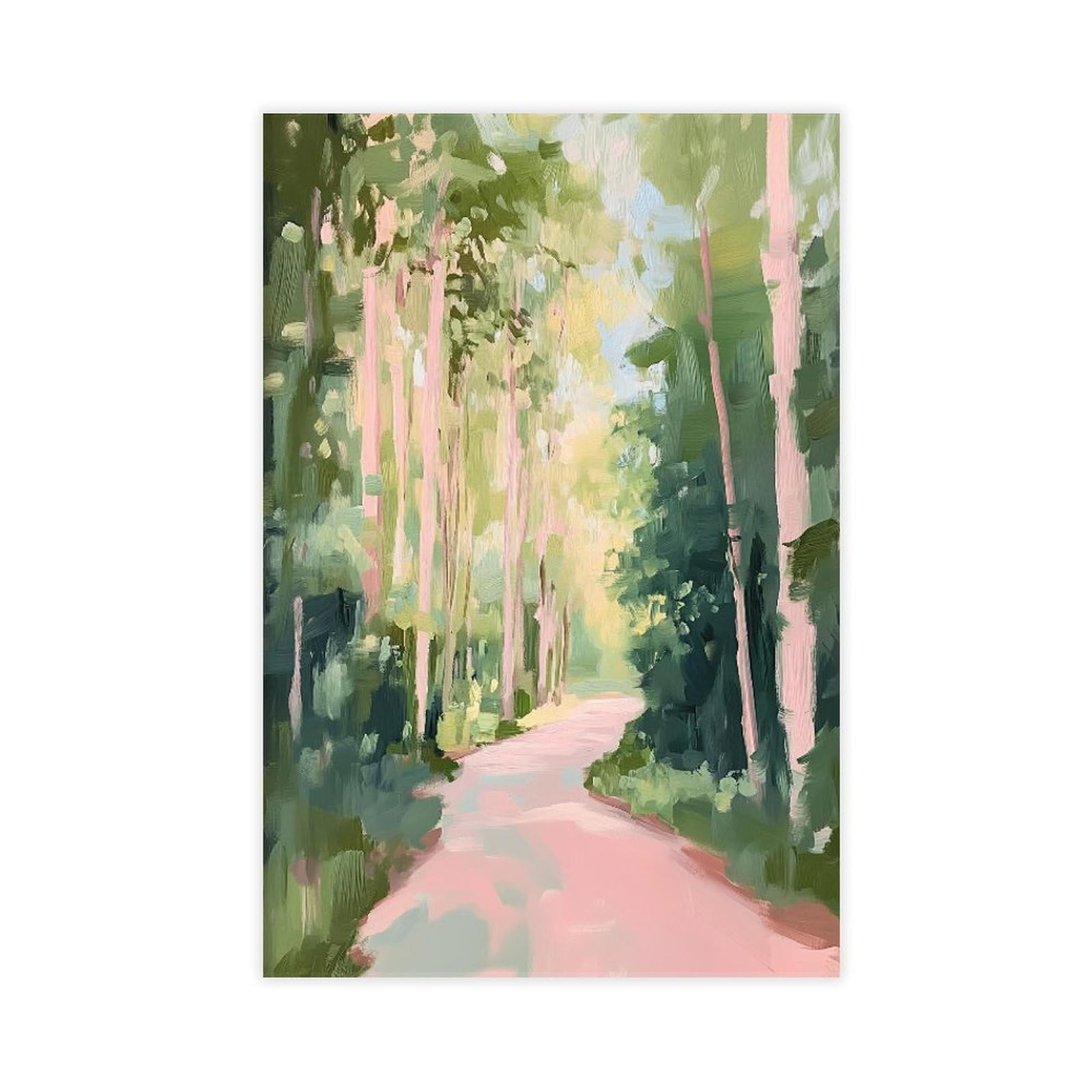 Bareronor Spring Forest Landscape Canvas Poster Bedroom Decor Landscape Office Room Decor Gift 24" L X 36" W