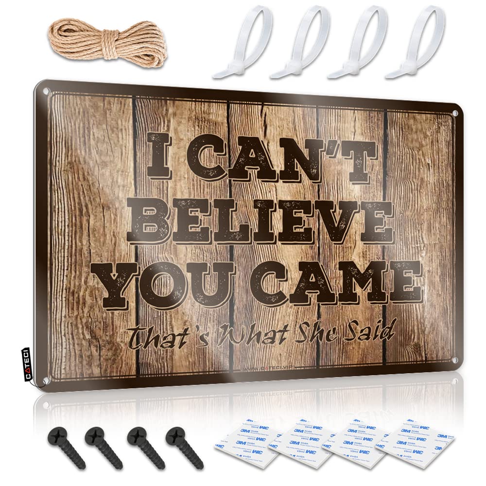 Outdoor Bar Signs I Can'T Believe You Came That'S What She Said Sign Funny Kitchen Signs Outdoor Bar Decor(20X30CM)