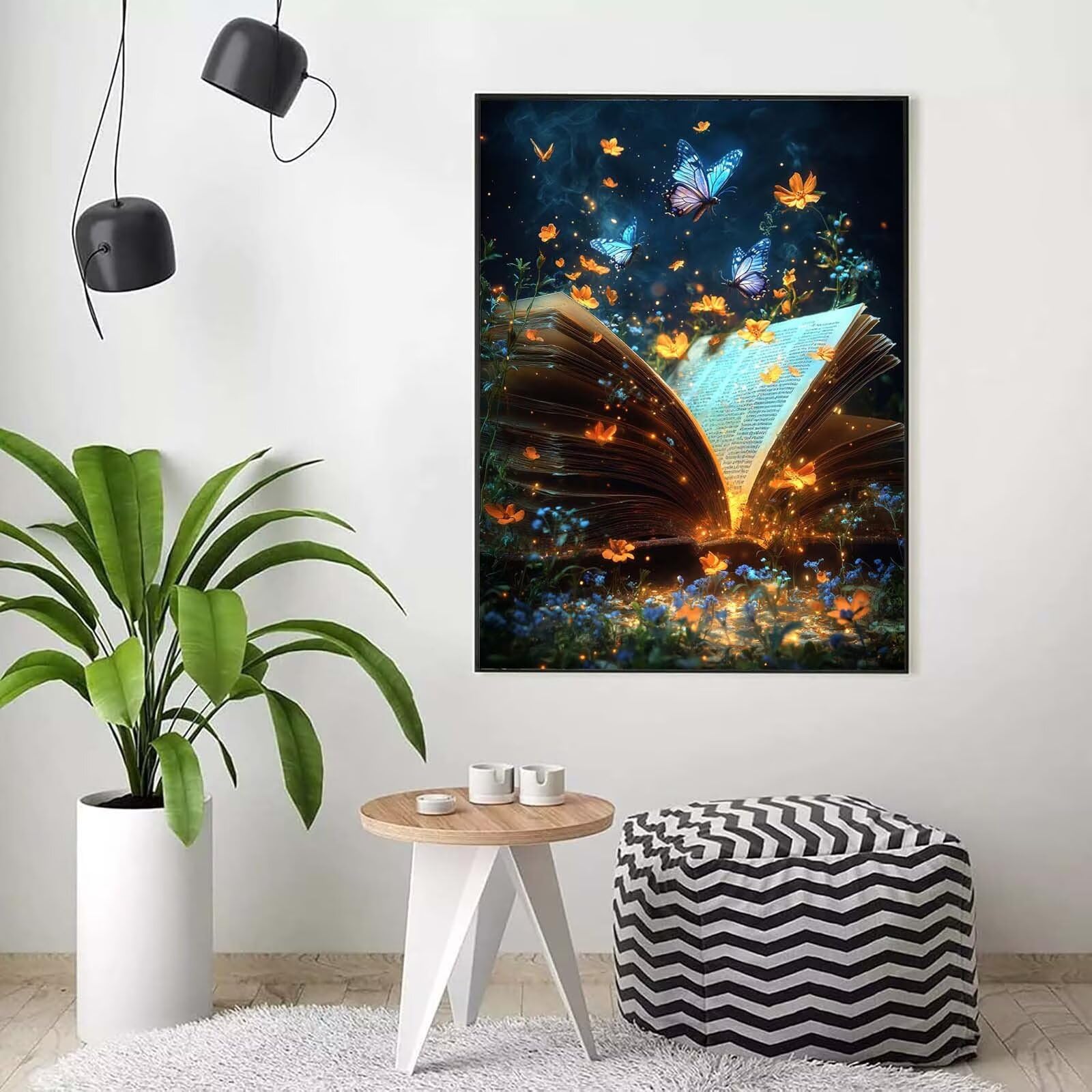 Papillon Peinture Numero Adulte, Avec Pinceau and Acrylique 80x100cm j0-153 | Peinture par Numero Livre 2, Activité Manuelle Adulte Débutants, Tableau Decoration Murale, Cadeau Femme, Sans Cadre