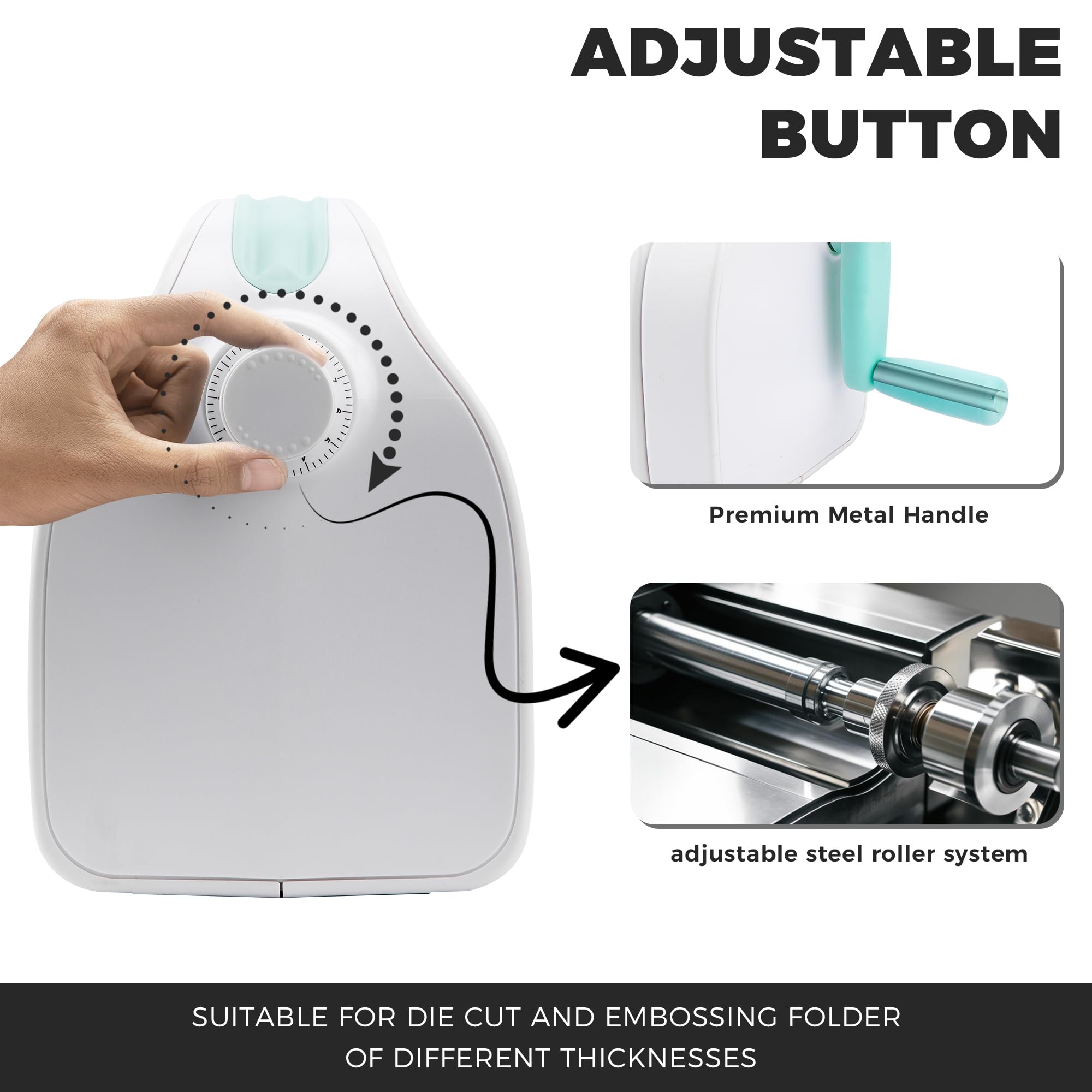 Find Scraplooms Adjustable 9 inch Die Cutting Machine Kit,Embossing Machine for Cardmaking,Scrapbooking (9 inch Adjustable)