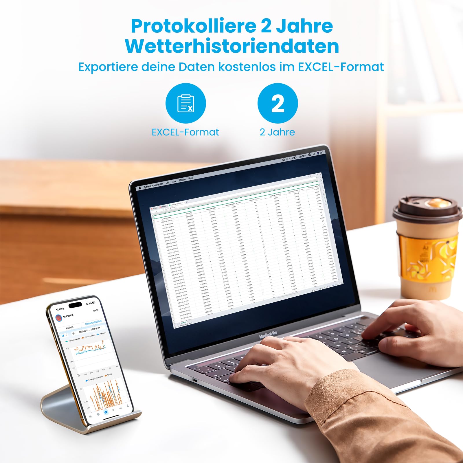 Sainlogic Wetterstation WLAN SA9 mit 24/7 Genauer von Weatherseed® AI, 8,5" Großdisplay, UV, Regenmesser Digital, 14-in-1,Windmesser,2-Jahre Datenspeicherung & Export(Nur 2,4 GHz)