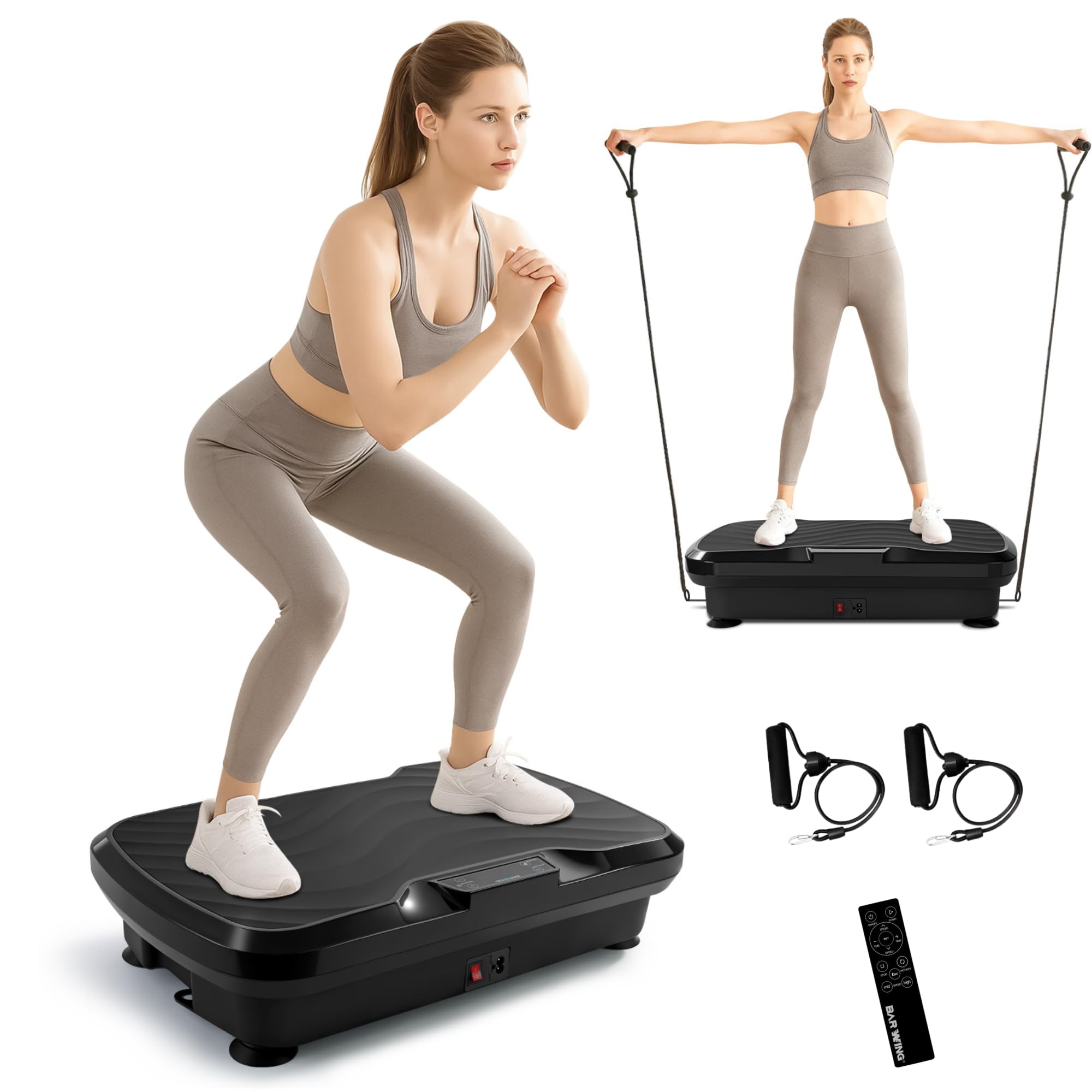 BARWING Vibration Plate Exercise Machine for Lymphatic Drainage Vibrating Power Plate Vibration Platform Shaker Whole Body Plates for