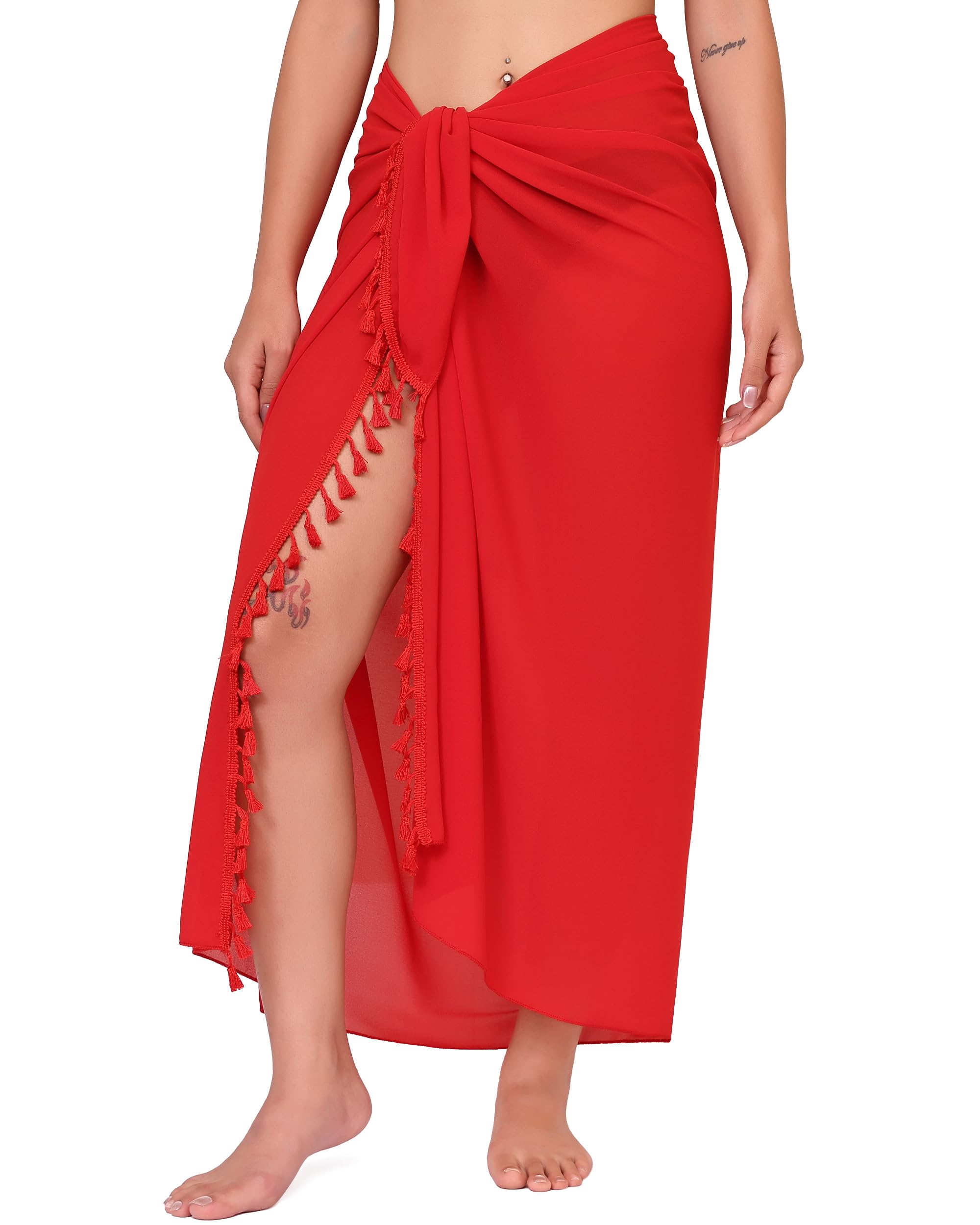Womens Beach Sarong Chiffon Swimsuit Coverups Sheer Bikini Wraps for Swimwear Bathing Suit Cover Up
