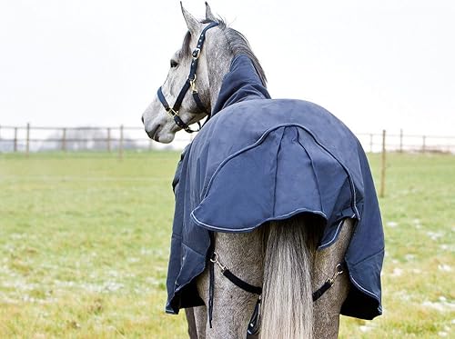 Vista 18 de HORZE Avalanche 1200D Ripstop - Manta impermeable de cuello alto para caballo (relleno de 10.58 onzas), color marrón con chispas de chocolate