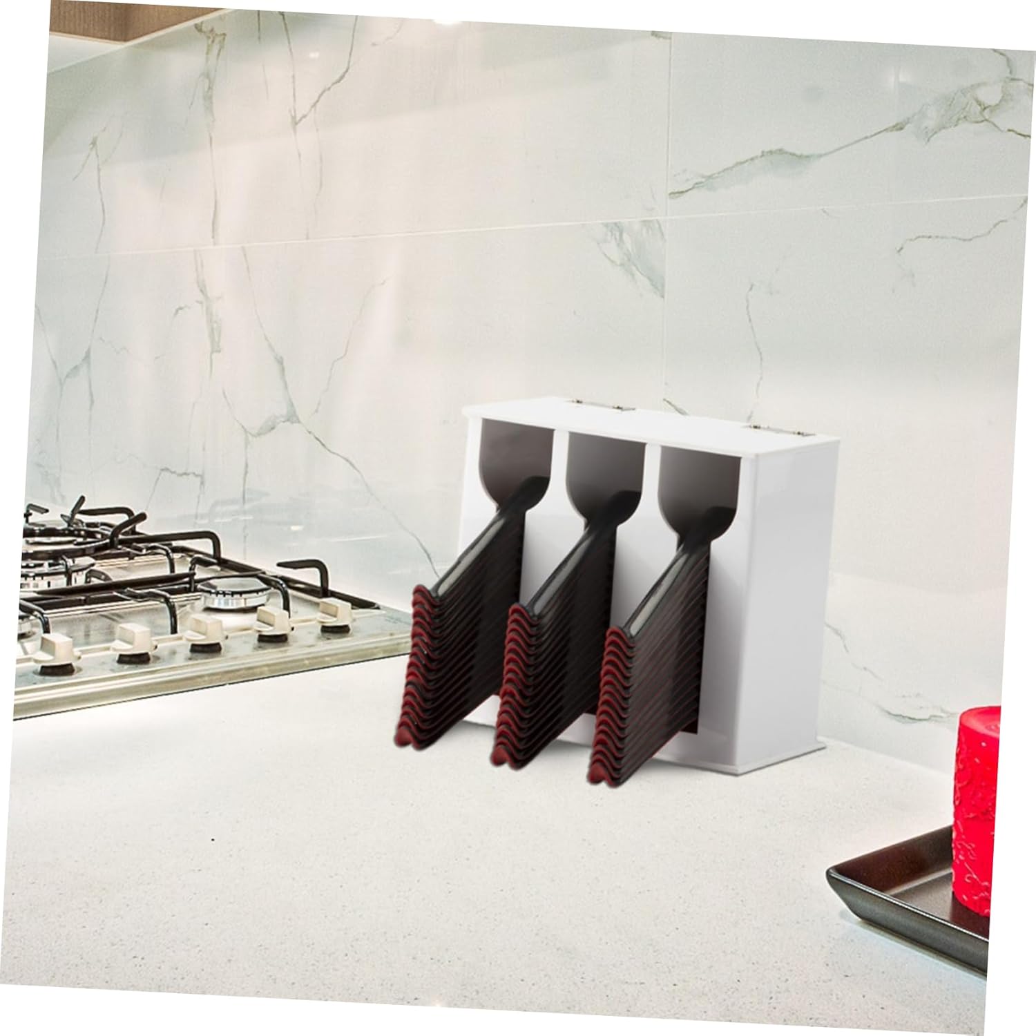 Mikinona Spoon Storage Rack Cutlery Holder Kitchen Spoon Organizer Acrylic Cutlery Organizer Box Elegant Appearance