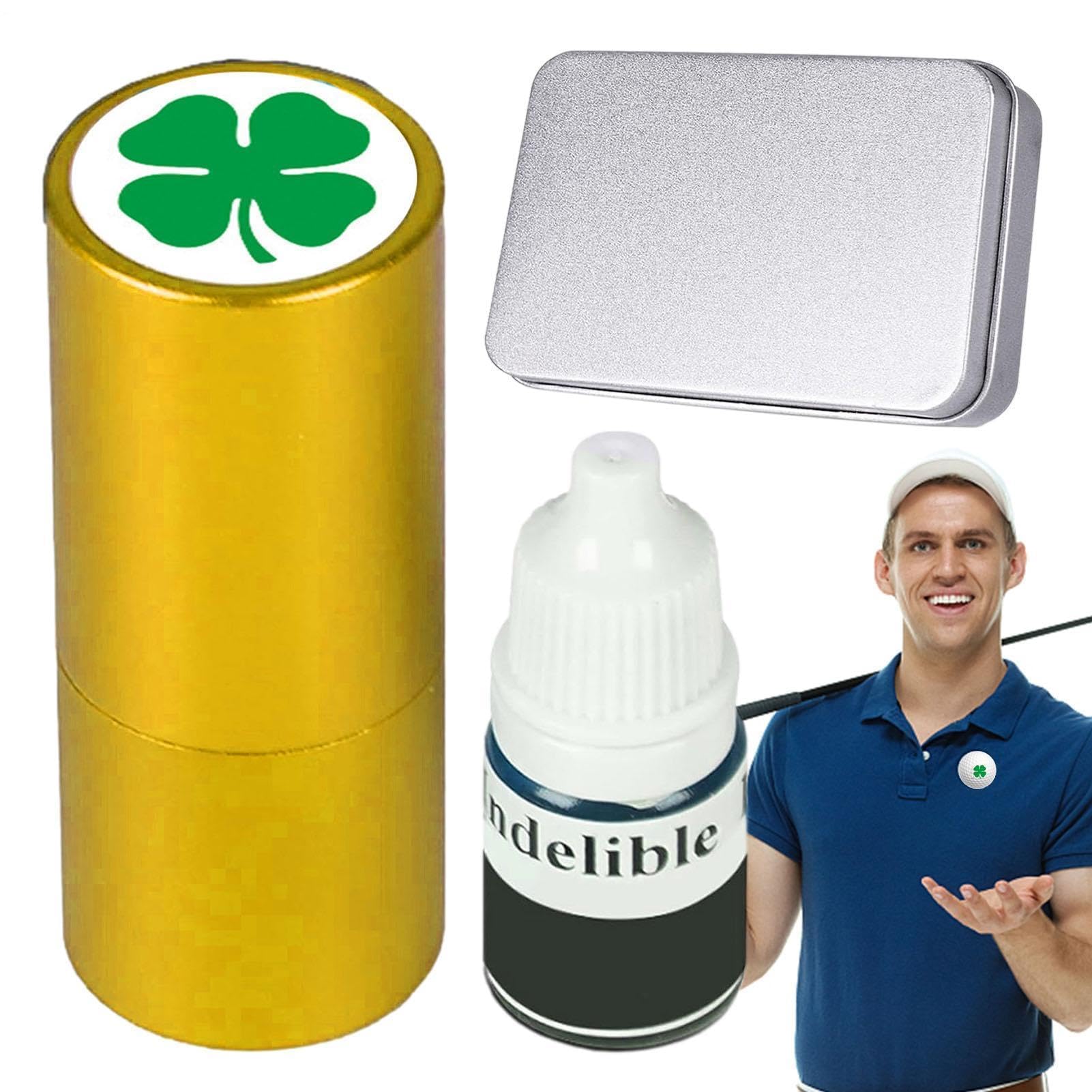Sello de pelota de golf – Marcador de metal reutilizable de tinta recargable, plantilla personalizada para marcar pelotas, regalo único para padres y novios