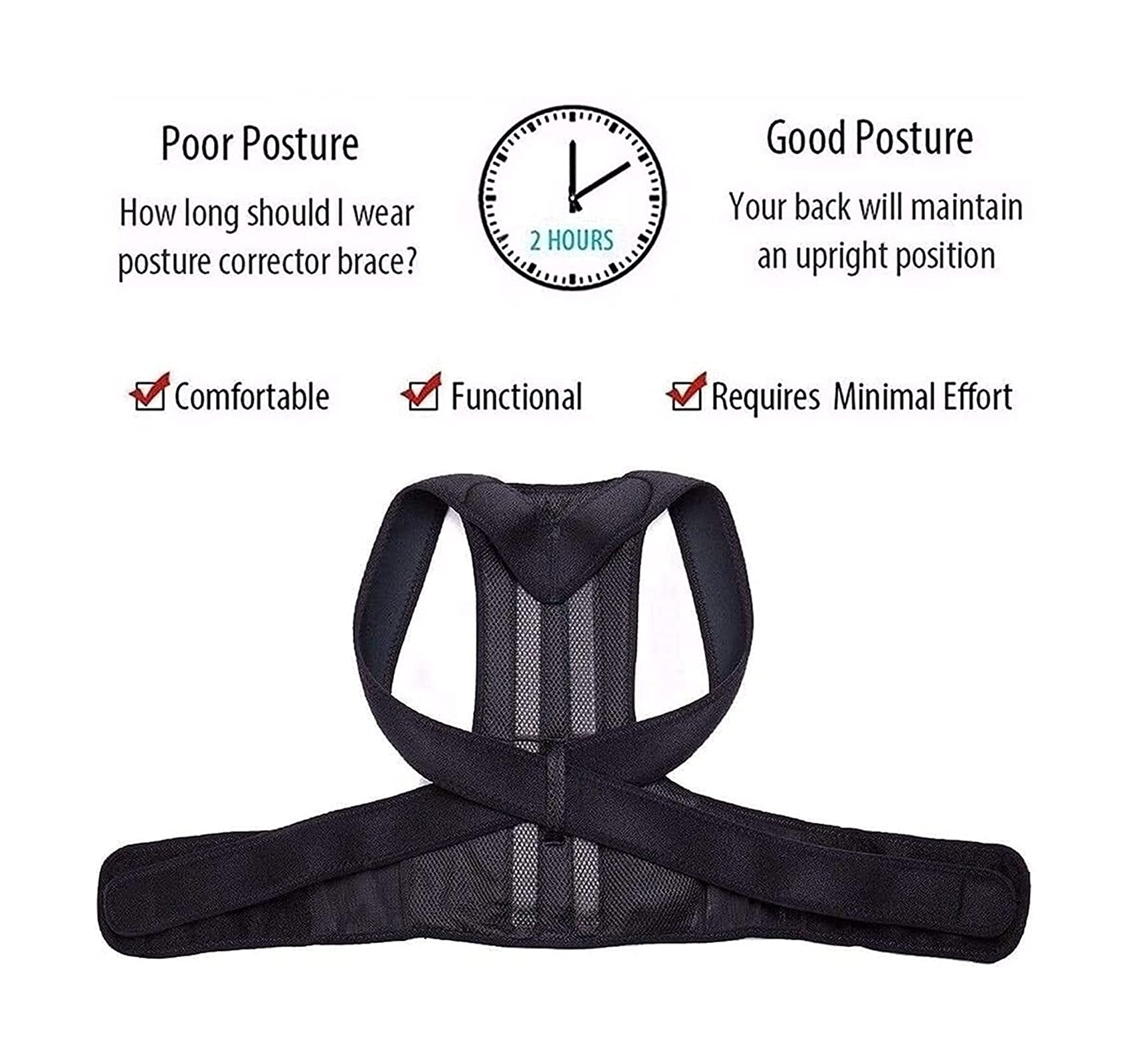 Correttore Posturale Schiena Completa Supporto Lombare Spinale Raddrizzatore per Uomo Donna e Bambino Traspirante Regolabile per Collo Spalla (Dimensioni : 4XL) (Dimensioni : Large),Correttore