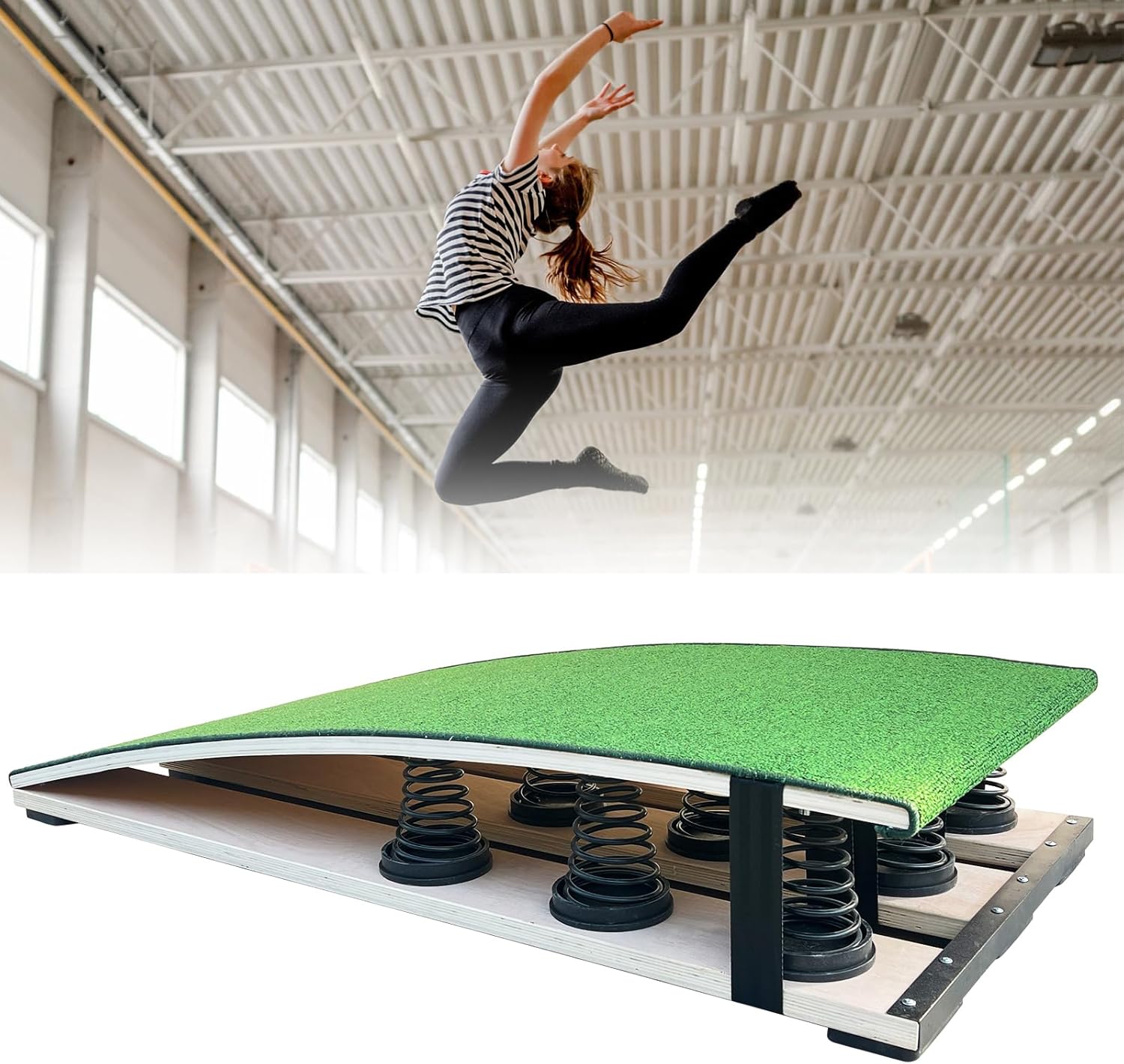 Spring Boards Gymnastics for Home Vault Training, Thickened Wood Frame with Felt Cover, Non-Slip Rubber Feet, Adult Gymnastics Springboard for Home and Gym