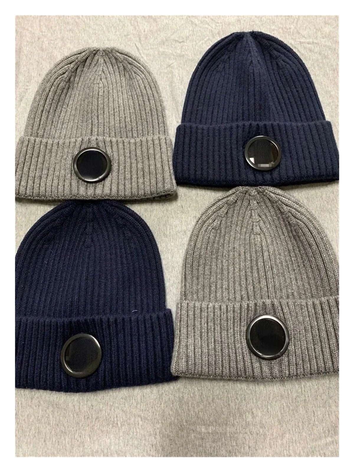 Gorro informal de invierno for exteriores for hombre, gorro punto acanalado algodón con una sola lente for adultos, gorros unisex cálidos Invierno Al Aire Libre
