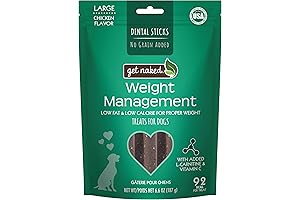 Get Naked Grain Free Weight Management Dental Chew Sticks, Large